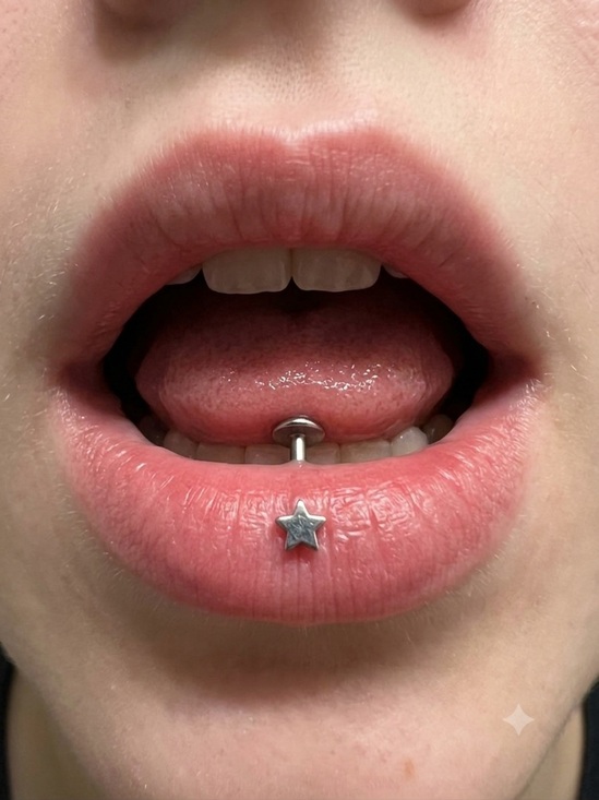 Jewelry - Dainty Star Labret Stud - Minimalist Silver Tone Body Jewelry